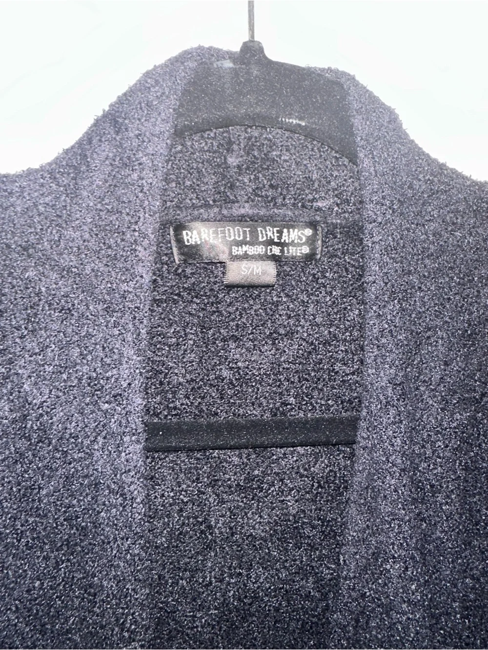 Barefoot Dreams bamboo chic lite Black Open-Front Draped Cardigan